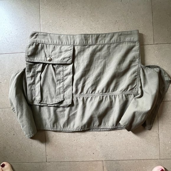 Stella McCartney khaki green mini skirt - Made in Italy-Sz. 12 - Picture 2 of 10